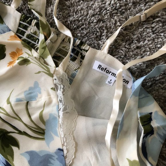 NWT Reformation Irisa Dress Sz4 Botanist - Picture 6 of 10